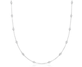 Diamond station chain necklace